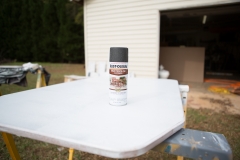 Painting camper kitchen counters with spray paint
